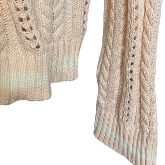 Lauren Ralph Lauren Pink Blush Striped Light Academia Sweater - Picture 6 of 9